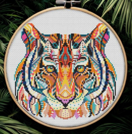 Borduurpakket Mandala Tijger - 225 - Awesome Pattern Studio