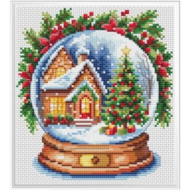 8141 - Borduurpakket Snow Globe House - Collection d'Art