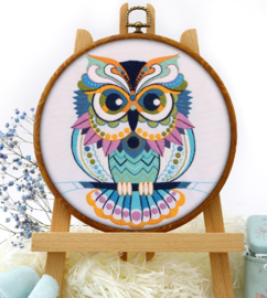 OWL - Embroidery (BLAUWE UIL)