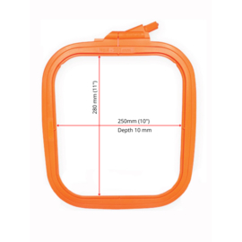 Nurge rechthoekige borduurring, 4️⃣ 25 cm x 28 cm  , ORANJE