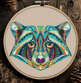 Borduurpakket Mandala Wasbeer - 208 - Awesome Pattern Studio