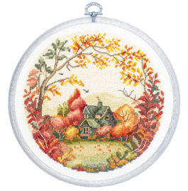 BC221 Borduurpakket Luca-S - Autumn - Herfst (inclusief ring) Seizoenen