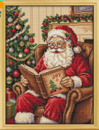 Borduurpakket Awesome Pattern Studio - Santa's Nice List - De lijst van de Kerstman (full)
