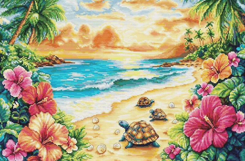 BU5089 Borduurpakket Luca-S - Tropical Summer - Tropische Zomer