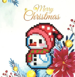 Diamond Painting kaart Wizardi - Merry Christmas - 14 x 14 cm
