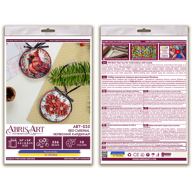 ABT035 KRALEN BORDUURPAKKET Decoratie Hanger -  Red Cardinal