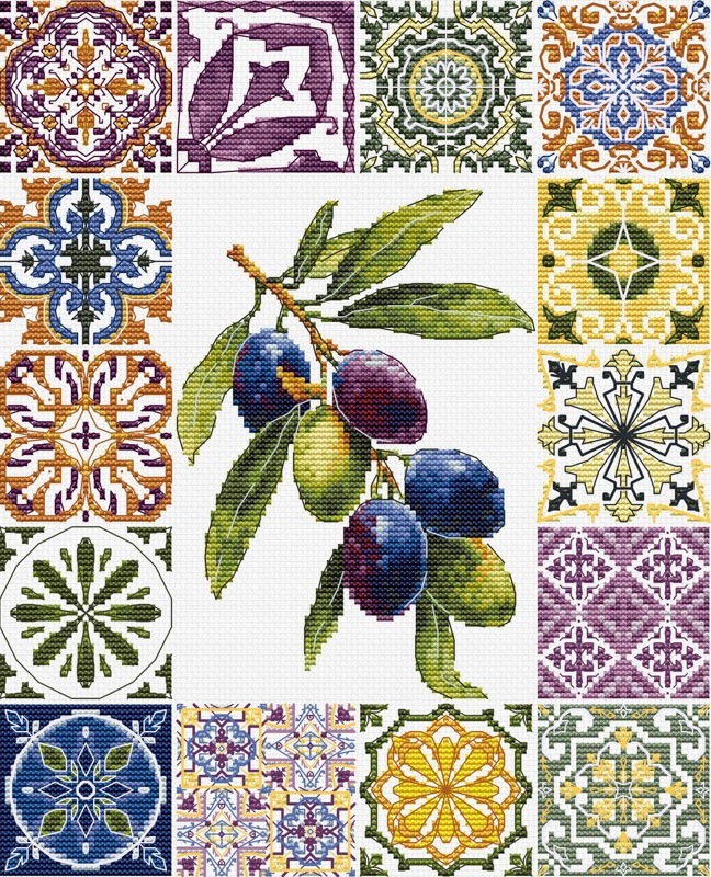 B7050 Borduurpakket Luca-S -  Palette of the Mediterranean