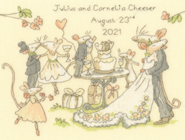 BORDUURPAKKET ANITA JERAM - MICE DAY FOR A WHITE WEDDING - BOTHY THREADS