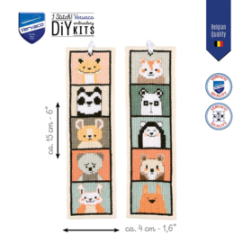 BLADWIJZER KIT Diertjes (set van 2) (7 kruisjes per cm)