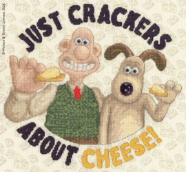 Borduurpakket Wallace & Gromit - Just Crackers About Cheese! - Bothy Threads