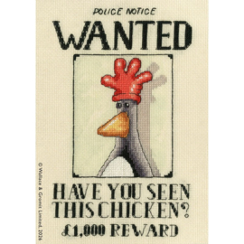 Borduurpakket Wallace & Gromit - Have You Seen This Chicken? - Bothy Threads