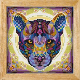 Diamond painting MANDALA Dieren PANTER