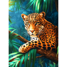 VA844 - DP - Canvas op houten frame - Luipaard - 30 x 40 cm