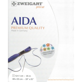 PREMIUM PRECUT AIDA - 48X53CM - (101) OFF WHITE 16 count