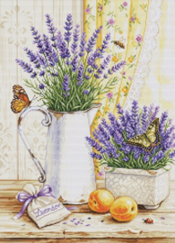 B7063 Borduurpakket Luca-S - Lavender Scent - De Geur van Lavendel