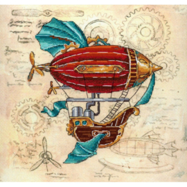 SRK-854 Fantastisch Luchtschip (Fantastic Airship) - MP-Studia - met voorbedrukte designer canvas