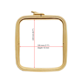 Nurge rechthoekige borduurring,  3️⃣ 19,5 cm x 22 cm, BEIGE