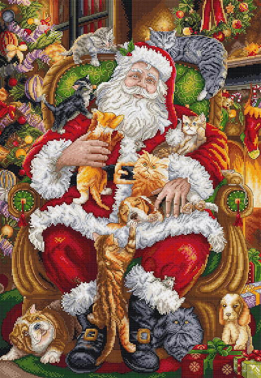 Borduurpakket LETI 9947 - Paws and Presents - Pootjes en Kadootjes