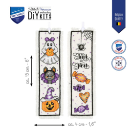 BLADWIJZER KIT Halloween (set van 2) (7 kruisjes per cm)