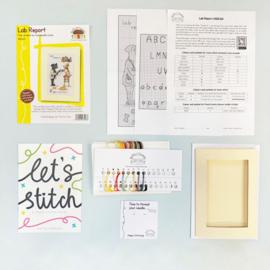 Borduurpakket Cockadoodle Cards - Lab Report - Bothy Threads