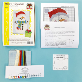 Borduurpakket Kate Hadfield - Merry snowman