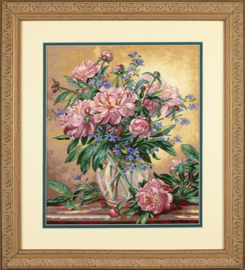 PEONIES AND CANTERBURY BELLS - Dimensions (GOLD collection)