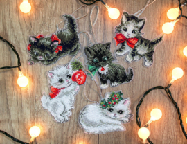 Borduurpakket LETI 987 Christmas Kittens Toys