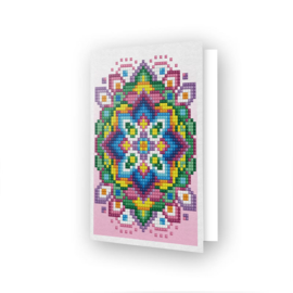 DIAMOND DOTZ GREETING CARD PINK STAR - NEEDLEART WORLD