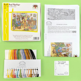 Borduurpakket Wendy Brown - Knit And Natter - Bothy Threads
