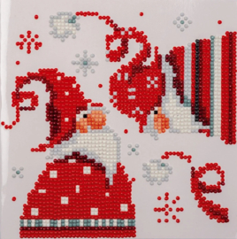 Diamond Painting kaart - Kabouters - 18 x 18 cm