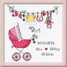 1417 BORDUURPAKKET IT'S A GIRL! - RIOLIS