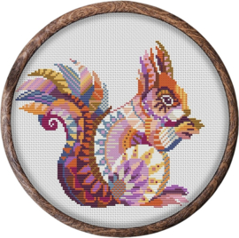 Borduurpakket Mandala Eekhoorn - 255 - Awesome Pattern Studio