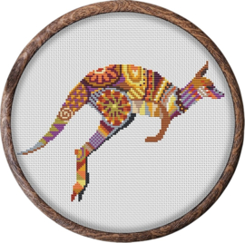 Borduurpakket Mandala Kangeroe - 286 - Awesome Pattern Studio