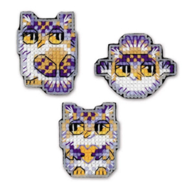 Borduurpakket Riolis - Magnets Owls 3 stuks