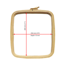 Nurge rechthoekige borduurring,  4️⃣ 25 cm x 28 cm, BEIGE