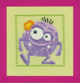 Borduurpakket - Paars Monstertje - Vervaco