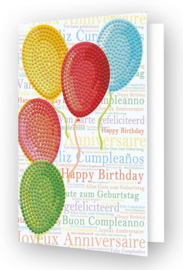 DIAMOND DOTZ GREETING CARD BALLOONS ON HIGH - NEEDLEART WORLD