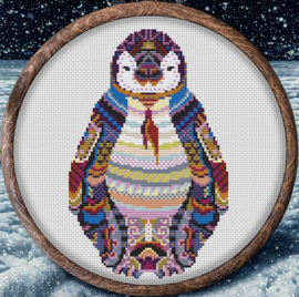 Borduurpakket Mandala Pinguin - 303 - Awesome Pattern Studio