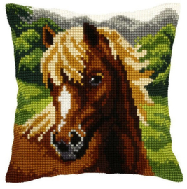 KRUISSTEEK KUSSEN ORCHIDEA -  Horse - Paard
