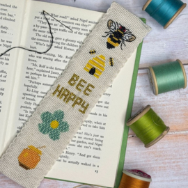 Borduurpakket Bookmark Honey Bee - The Crafty Kit Company - Boekenlegger HoningBij