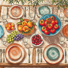 139 - Borduurpakket AVA Stitch - Mediterranean Table - Mediterrane keuken