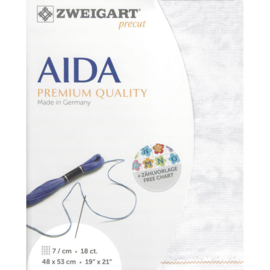 PREMIUM PRECUT AIDA - 48X53CM - (7139) VINTAGE GRIJS 18 count