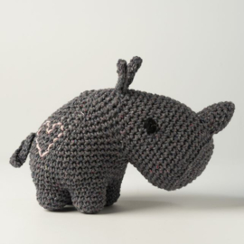 Rhino DEX - lava - Amigurumi (complete set inclusief haaknaald)