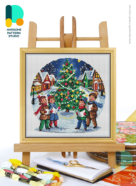 Borduurpakket Awesome Pattern Studio -  Christmas in the Village - Kerst in het Dorp