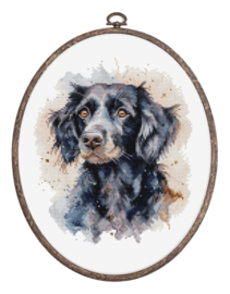 BC213 Borduurpakket Luca-S - Border Collie -  (inclusief ring)