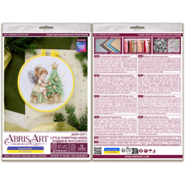 AHM-091 Borduurpakket ABRIS ART - Little Christmas Angel - Kleine Kerstengel
