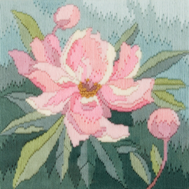 PLATSTEEK PAKKET LONG STITCH - PEONY - DWD