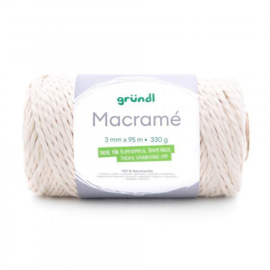 Macramé 330gram natuur Grundl Wolle