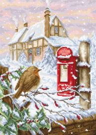 BU4014 CHRISTMAS RED MAILBOX (aida)