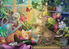 LDS-7023 Potting Shed Kittens - Diamond Painting - Letistitch (80 x 60)